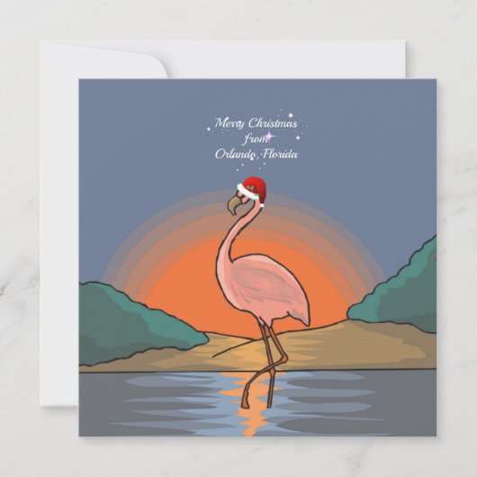 Prettig kerstfeest vanuit Orlando, Florida Feestdagenkaart (Voorkant)