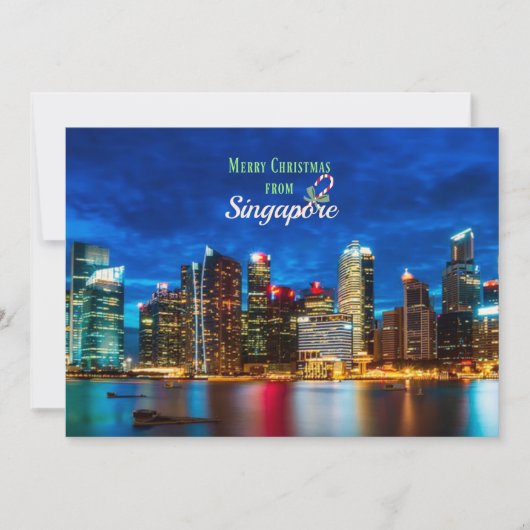 Prettig kerstfeest vanuit Singapore Kaart (Voorkant)