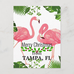Prettig kerstfeest vanuit Tampa, FL Feestdagenkaart