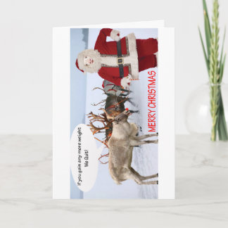 Prettig kerstfeest!  Varken als Kerstman  Kaart