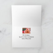 Prettig kerstfeest Vermoeide Yorkshir Terrier Hond Kaart (Binnen)