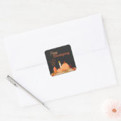Prettig Kerstfeest Vierkant Sticker (Envelop)
