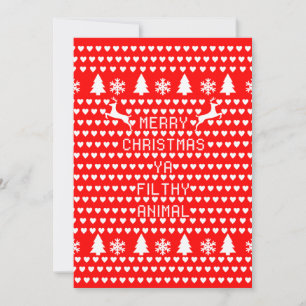 Prettig kerstfeest vies beest Geeks Kerstmis Kaart