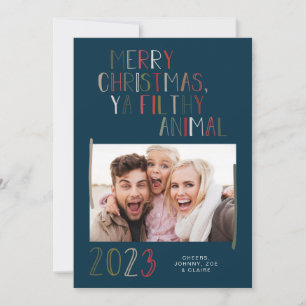 Prettig kerstfeest vies beest kerstkaart