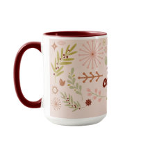 Prettig kerstfeest Vintage botanische folk art