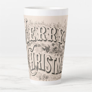 Prettig kerstfeest, Vintage Currier & Ives print Latte Mok