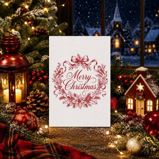 Prettig kerstfeest vintage feestdagenkaart