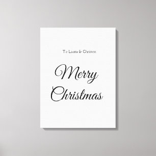 Prettig kerstfeest voeg naam tekst aan op maat gem canvas afdruk
