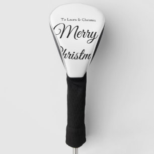 Prettig kerstfeest voeg naam tekst aangepast famil golfheadcover