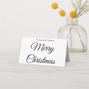 Prettig kerstfeest voeg naam tekst toe aangepast f