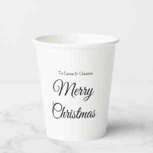 Prettig kerstfeest voeg naam tekst toe aangepast g papieren bekers
