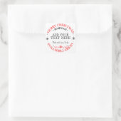 Prettig kerstfeest - Voeg tekst toe - Thuisgemaakt Vierkante Sticker (Tas)