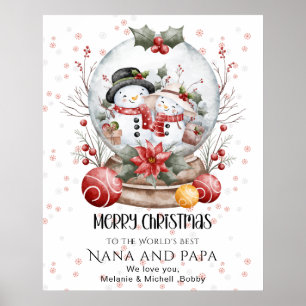 Prettig Kerstfeest voor de Beste Grootouders ter W Poster