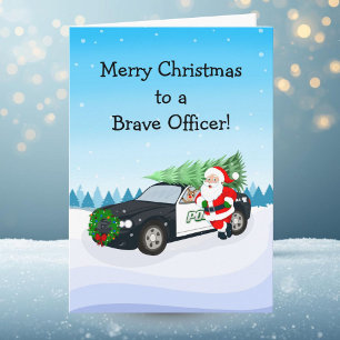 Prettig kerstfeest voor een dappere politieagent S Kaart