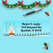 Prettig kerstfeest voor een Geweldige Imker Retour Etiket