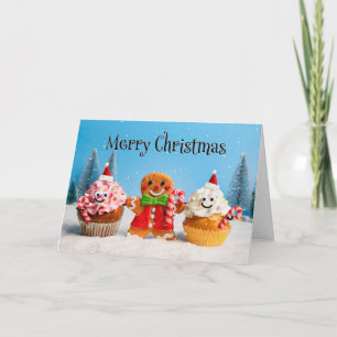 Prettig kerstfeest voor iedereen Gemberkoekje Feestdagen Kaart