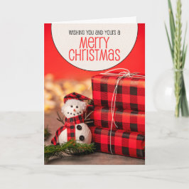 Prettig kerstfeest voor u en uw naasten Cute Sneeu Feestdagen Kaart