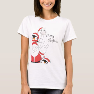 Prettig kerstfeest vrienden t-shirt