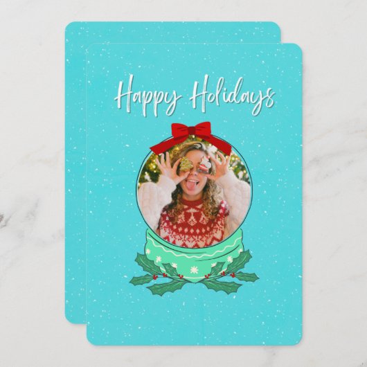 Prettig kerstfeest vrolijk kerstkaart (Voorkant / Achterkant)