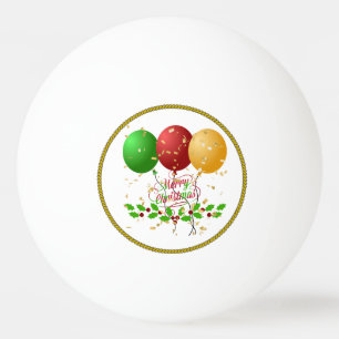 Prettig kerstfeest, vrolijk ontwerp, pingpongballen