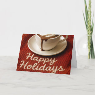 Prettig Kerstfeest Warme Chocolademelk Feestdagen Kaart