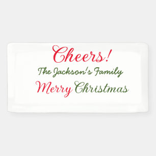 prettig kerstfeest wensen voeg familienaam tekst f spandoek