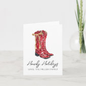 Prettig kerstfeest Western Kerstmis Kaart (Voorkant)