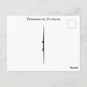 Prettig kerstfeest winters skivakantie briefkaart (Achterkant)