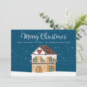 Prettig kerstfeest Wintervakantie Kerststol  Feestdagenkaart (Staand voorkant)