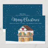 Prettig kerstfeest Wintervakantie Kerststol  Feestdagenkaart (Voorkant / Achterkant)