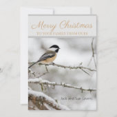 Prettig Kerstfeest Wintervogel op Maat Feestdagenkaart (Voorkant)