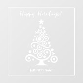 Prettig Kerstfeest Witte Kerstboom Decoratie Raamsticker (Vel)