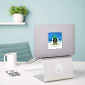 Prettig kerstfeest Zombie Sticker (Laptop op bureau)