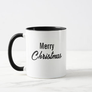 PRETTIG KERSTFEEST ZWART EN WIT MOK