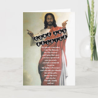 Prettig kerstfeest Zwarte Jezus Kaart