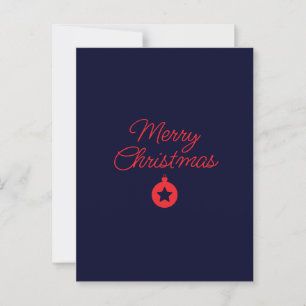 Prettig kerstfeest Zwarte Rots Blauw Klassiek Unie Briefkaart