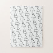 Prettig kerstfeest Zwarte & Witte Boom Legpuzzel (Verticaal)