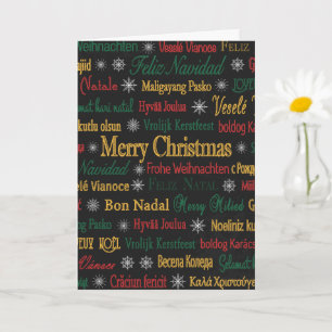 Prettig Kerstgroet in verschillende talen Kaart
