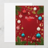 prettig kerstkaart  kaart (Voorkant / Achterkant)