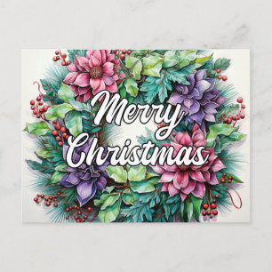Prettig Kerstkrans Prettig Kerstfeest Briefkaart
