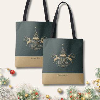 Prettig Kerstmis Aangepaste Naam voor Bedrijfs Tea Draagtas