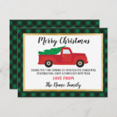 Prettig Kerstmis Bedankt Kaarten Vakantie Vrachtwa (Voorkant / Achterkant)