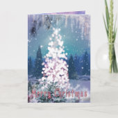 Prettig Kerstmis "Bright Light Tree" Kaart (Voorkant)