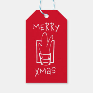 Prettig Kerstmis Cadeaulabel
