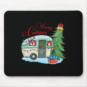 Prettig Kerstmis Camper Kerstman Camper Camping Vr Muismat