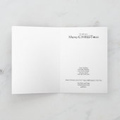 Prettig Kerstmis christelijke Calligrafie geloof C Feestdagen Kaart (Binnen)