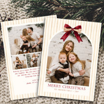 Prettig Kerstmis Elegante Gestreepte 5 Foto