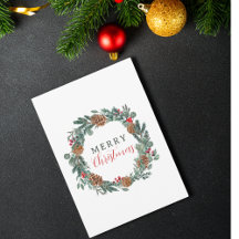 Prettig Kerstmis Elegante Niet-Foto Krans