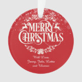 Prettig Kerstmis Familie Definitie Vakantie Ornament (voorkant)