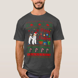 Prettig Kerstmis Fo Terrier lelijke trui kerstman T-shirt